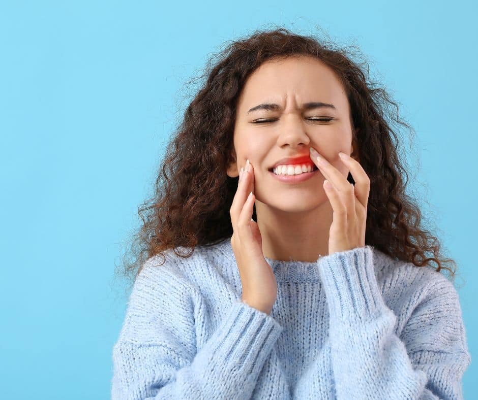 woman with gingivitis